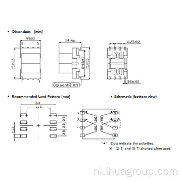 Ep10 Power Pulse Transformer voor het batterijsysteem van de Automobile